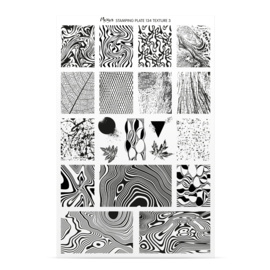 MOYRA Stamping plate 134 Texture 3 + Gratis Try-on plate Sheet