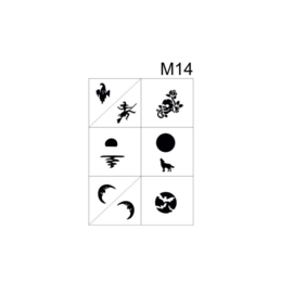 PNS Airbrush Stencil Sjablonen M14