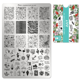 Moyra Stamping Plate 144 July + Gratis Try-on plate Sheet