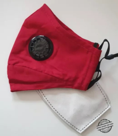 Mond Masker met filter Donker Rood