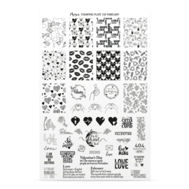 Moyra Stamping Plate 138 February + Gratis Try-on plate Sheet