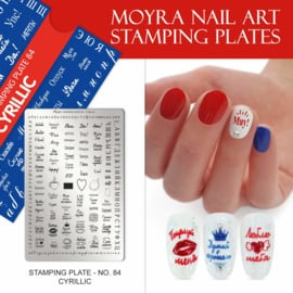 MOYRA Stamping plate  84 Cyrillic