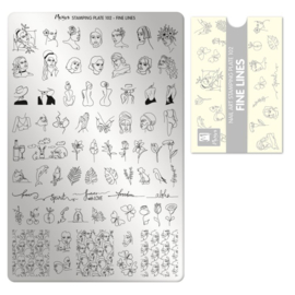 MOYRA Stamping plate 102 Fine Lines