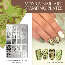 MOYRA Stamping plate  98 Texture 2