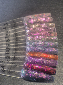PNS Nail Art Glitter Box 74–83 – Mix Mat & Shiny (Iridescent Effect)