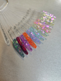 PNS Nail Art Glitter Box 74–83 – Mix Mat & Shiny (Iridescent Effect)