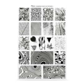 Moyra Stamping Plate 134 Texture 3 + Gratis Try-on plate Sheet