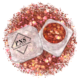 PNS Nail Art Glitter 81 Mix Mat & Shiny - Oranje