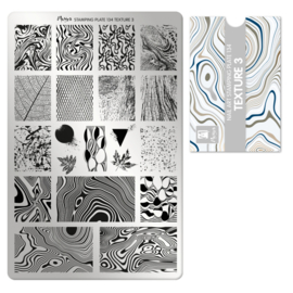 MOYRA Stamping plate 134 Texture 3 + Gratis Try-on plate Sheet