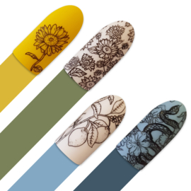 Moyra Stamping Plate 153 Margaret-Island + Gratis Try-on plate Sheet