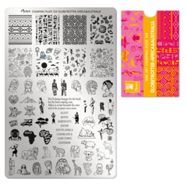 MOYRA Stamping plate 124 Globetrotter-Africa&Australia