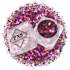 PNS Nail Art Glitter 83 Mix Mat & Shiny - Rood/Roze