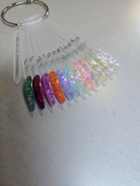 PNS Nail Art Glitter Box 74–83 – Mix Mat & Shiny (Iridescent Effect)