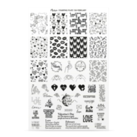 Moyra Stamping Plate 138 February + Gratis Try-on plate Sheet