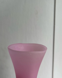 Bright pink opaline vase