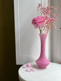 Bright pink opaline vase