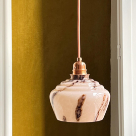 Art Deco hanglamp (marmer glas)