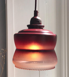60' pink/red lampshade