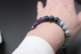 Armband 7 chakra's elastisch 8 mm