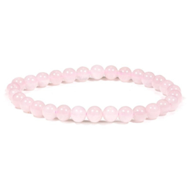 Armband Rozenkwarts elastisch 6 mm