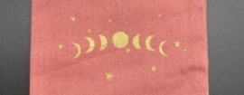 Katoenen maanfasen tasje roze