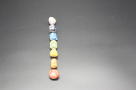 Set Chakra trommelstenen met Sanskriet letters