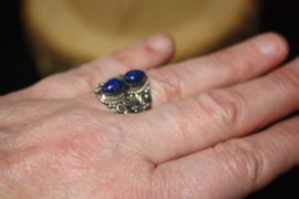 Edelsteen Ring Lapis Lazuli 925 zilver