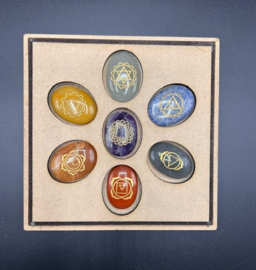 Set Chakra Stenen Ovaal