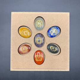 Set Chakra Stenen Ovaal