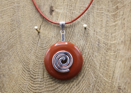 Donut hanger Rode Jaspis 3 cm
