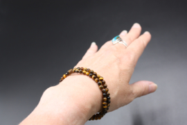 Armband Tijgeroog elastisch 4 mm