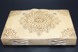 Notitieboek Mandala met leren kaft