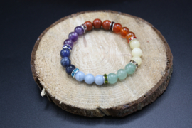 Armband 7 chakra's elastisch 8 mm