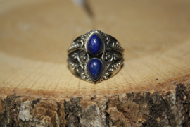 Edelsteen Ring Lapis Lazuli 925 zilver