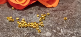 Knijpkralen goud nikkelvrij 2 mm, ongeveer 100 stuks