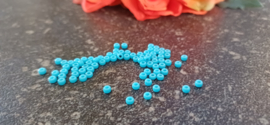 Seed beads Opaque Turquoise Blue 8/0, 10 gram