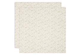 Hydrofiele Doek Large 115x115cm Animals - Nougat (2 pack)
