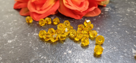 Facet kralen bicone 6 mm Yellow, ongeveer 45 stuks