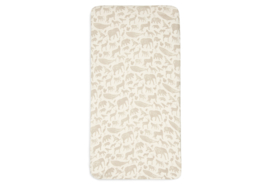 Hoeslaken Jersey 60x120cm Animals - Nougat