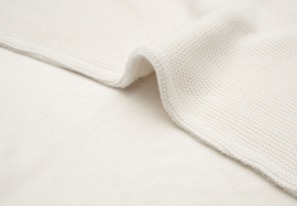 Deken Ledikant 100x150cm Basic knit Ivory/Coral Fleece