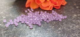 Rocailles Inside color Aqua/Crystal Lilac lined 6/0, 10 gram