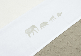 Laken ledikant 120x150cm Animals Olive Green