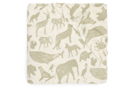Hoeslaken Jersey 40/50x80/90cm Animals - Olive Green
