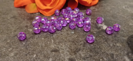 Facet kralen 6 mm Tillandsia purlple, ongeveer 75 stuks