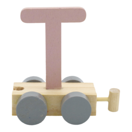 Letter trein - T roze