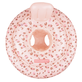 Swim Essentials Baby float Old pink Panterprint 0-1 jaar