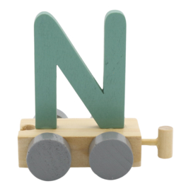 Letter trein - N groen
