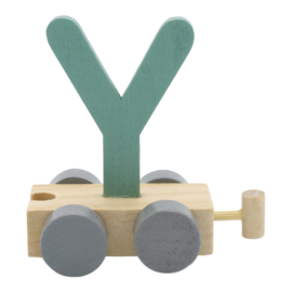 Letter trein - Y groen