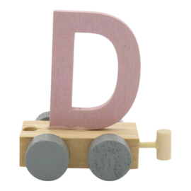 Letter trein - D roze