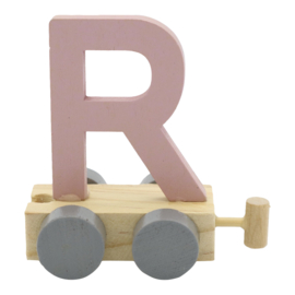 Letter trein - R roze